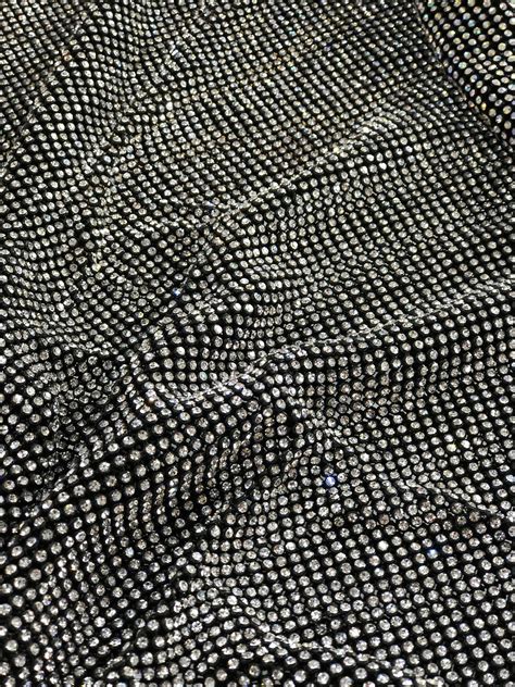 rhinestone metal mesh fabric|black rhinestone fabric for dresses.